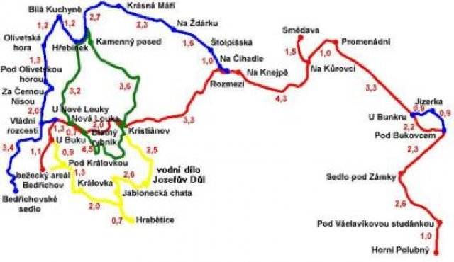 Běžecké trasy